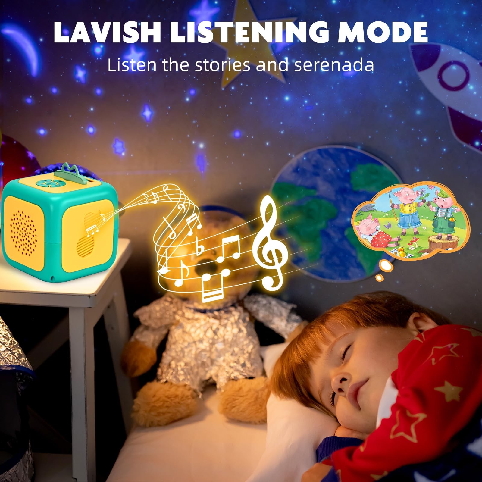 Kids Story Projector for Toddlers – Story Dream Machine with 8 Storybook Disc…