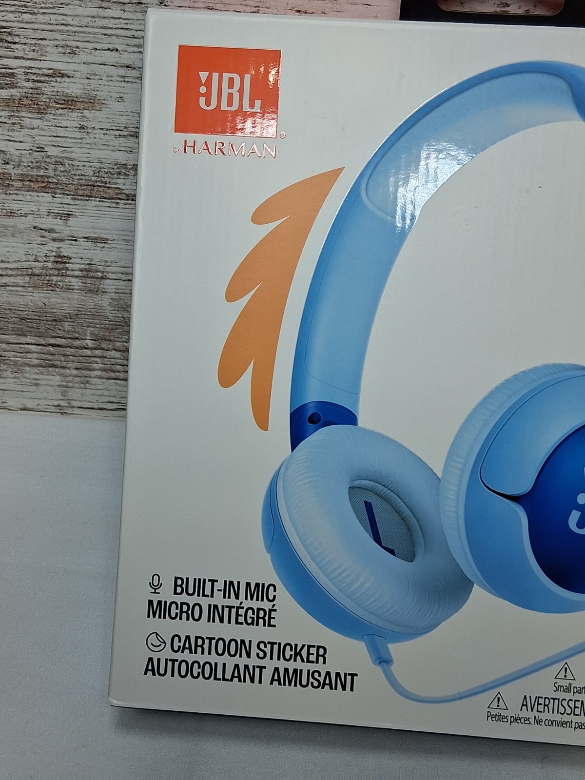 JBL Junior 320 Kids Headphones Blue Built-in mic NEW