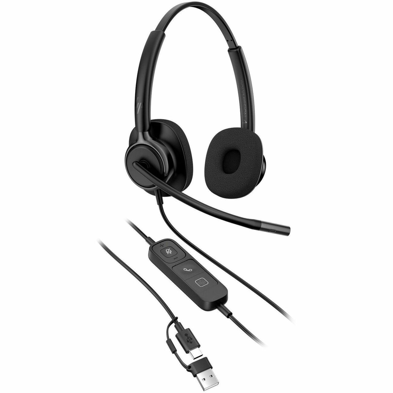 Poly Mission 425 Stereo USB Wired Headset Classic [Bulk] [C01B3A6] (c01b3a6-ac3)