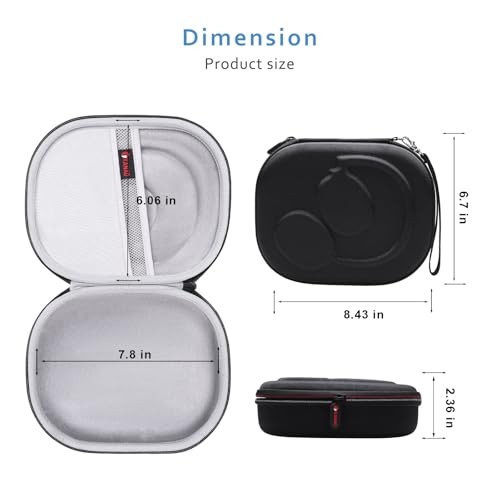 Hard Case Compatible with JBL Live or Tune Black Outside+Gray Inside
