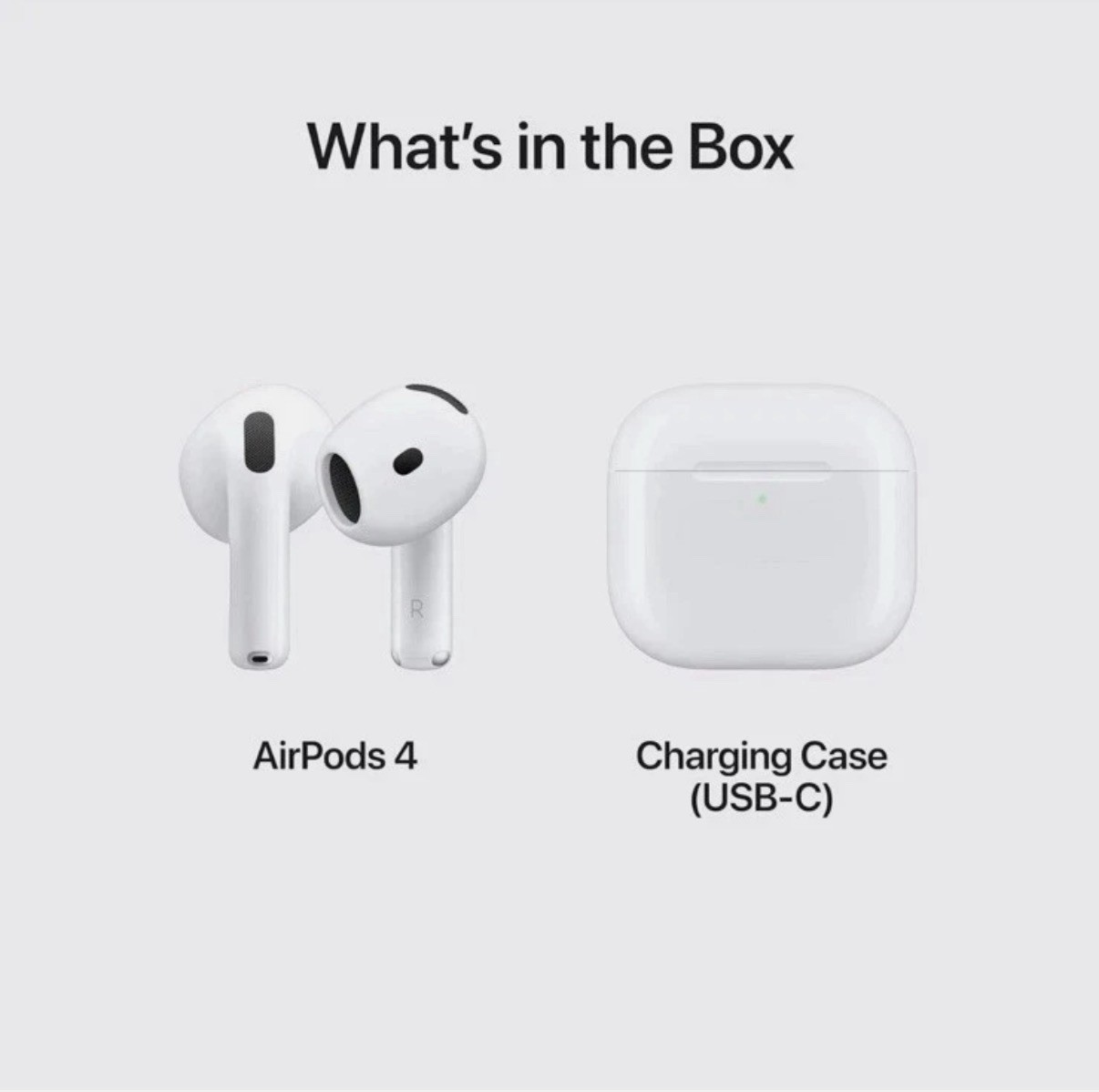 Apple AirPods 4 In-Ear Bluetooth Earbuds w/ ANC USB-C Charging Case White