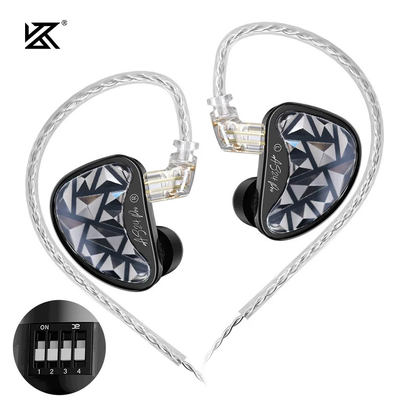 KZ AS24 PRO 24BA Balanced Armature Wired In-Ear HiFi Earphones w/ Mic