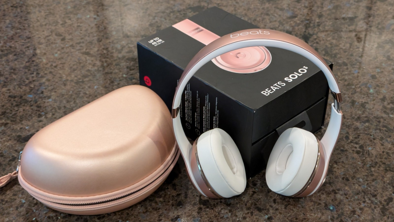 Beats by Dr. Dre Solo3 Headphones – Rose Gold. Original box and travel case.