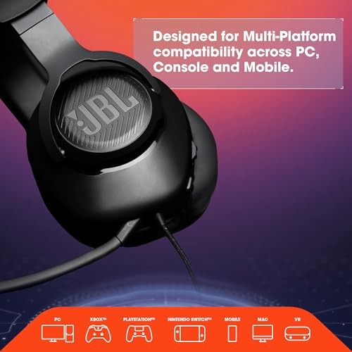 Quantum 100 – Wired Over-Ear Gaming Headphones – Large One Size Black