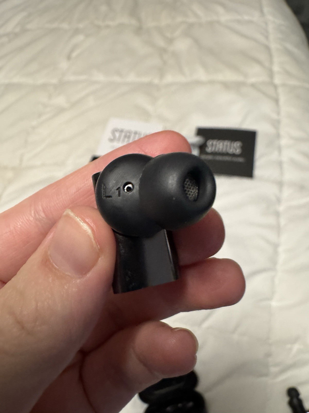 Status Between ANC 3 Black Earbuds