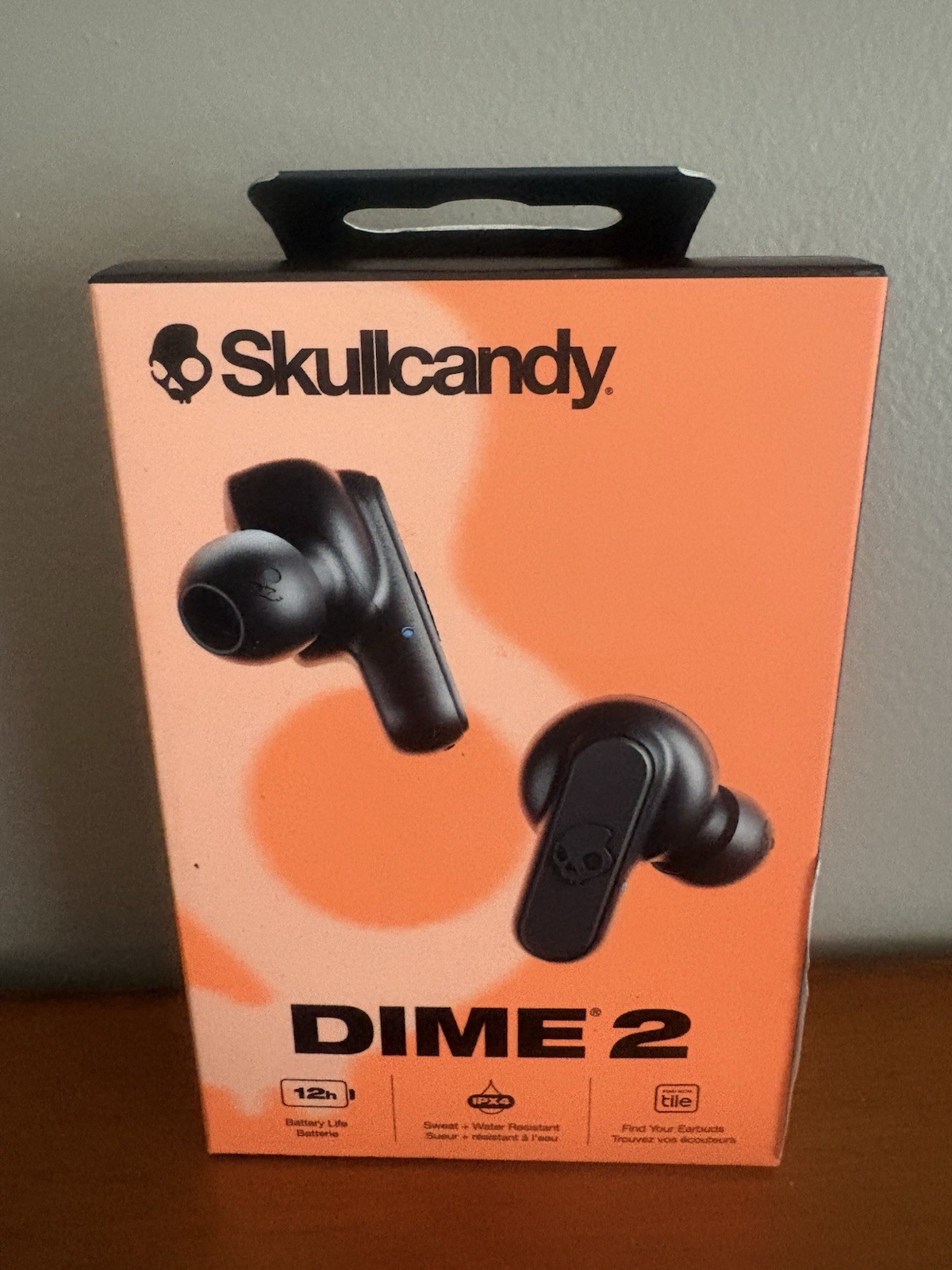 Skullcandy Dime 2 In Ear Wireless Headphones Bluetooth Charger Case Black NEW