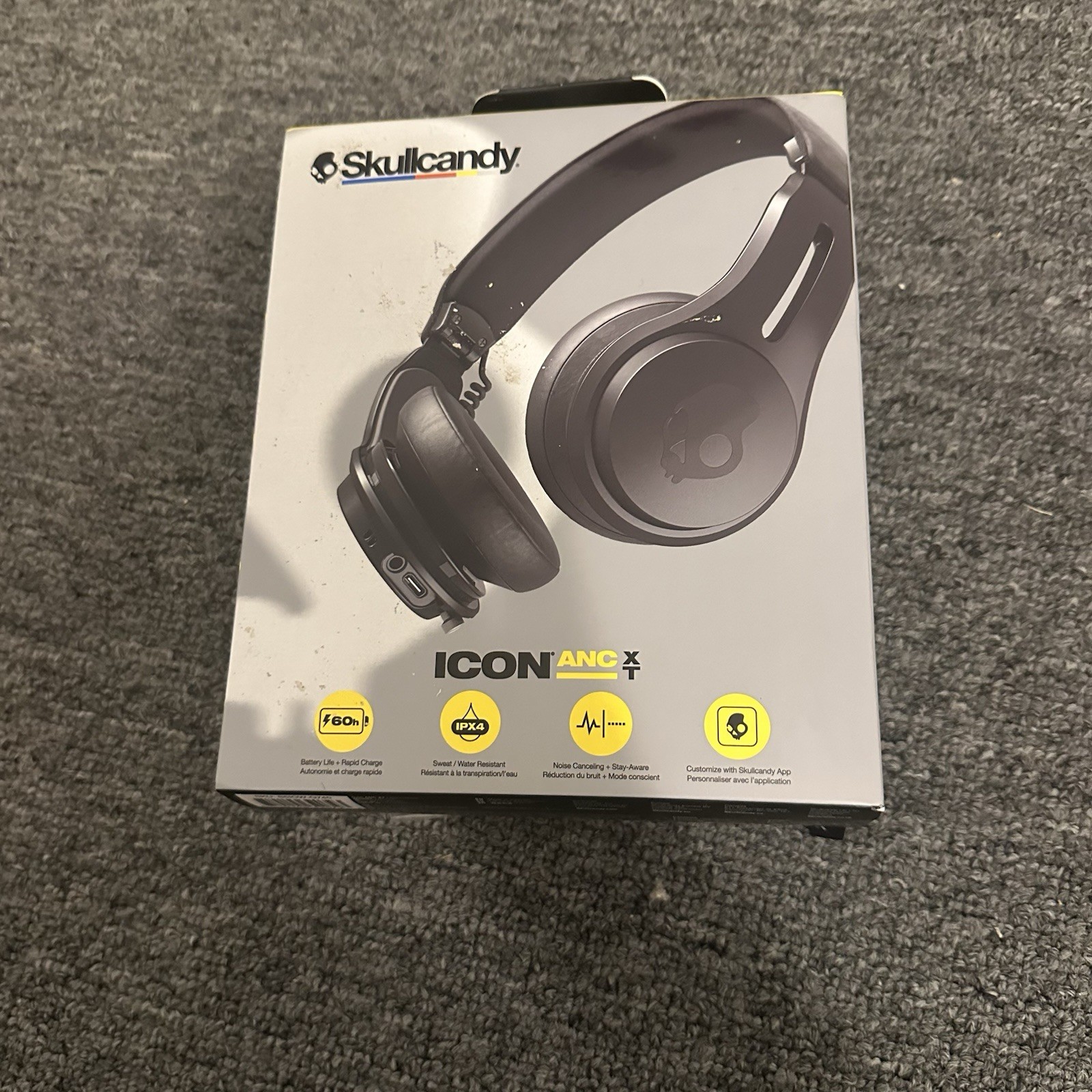 Skullcandy ICON ANC XT Headphones – Black, NIB iPhone Android Compatible