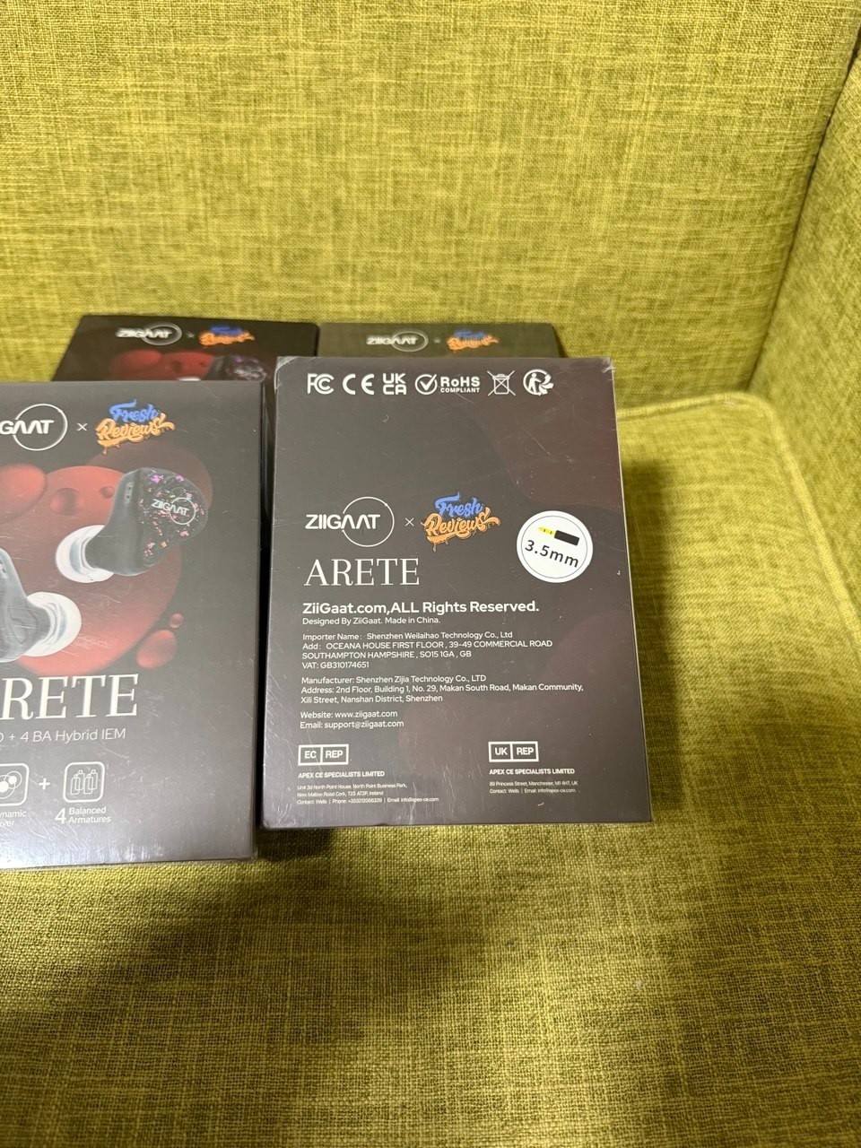 ZiiGaat x Fresh Reviews Arete 1DD+4BA Hybrid IEM In-Ear Monitors Earphones Black