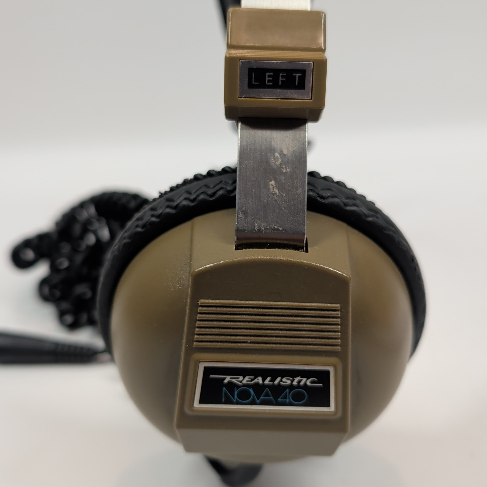 Vintage Realistic Nova 40 Over-Ear Stereo Headphones Coiled Cable 1/4″ Jack