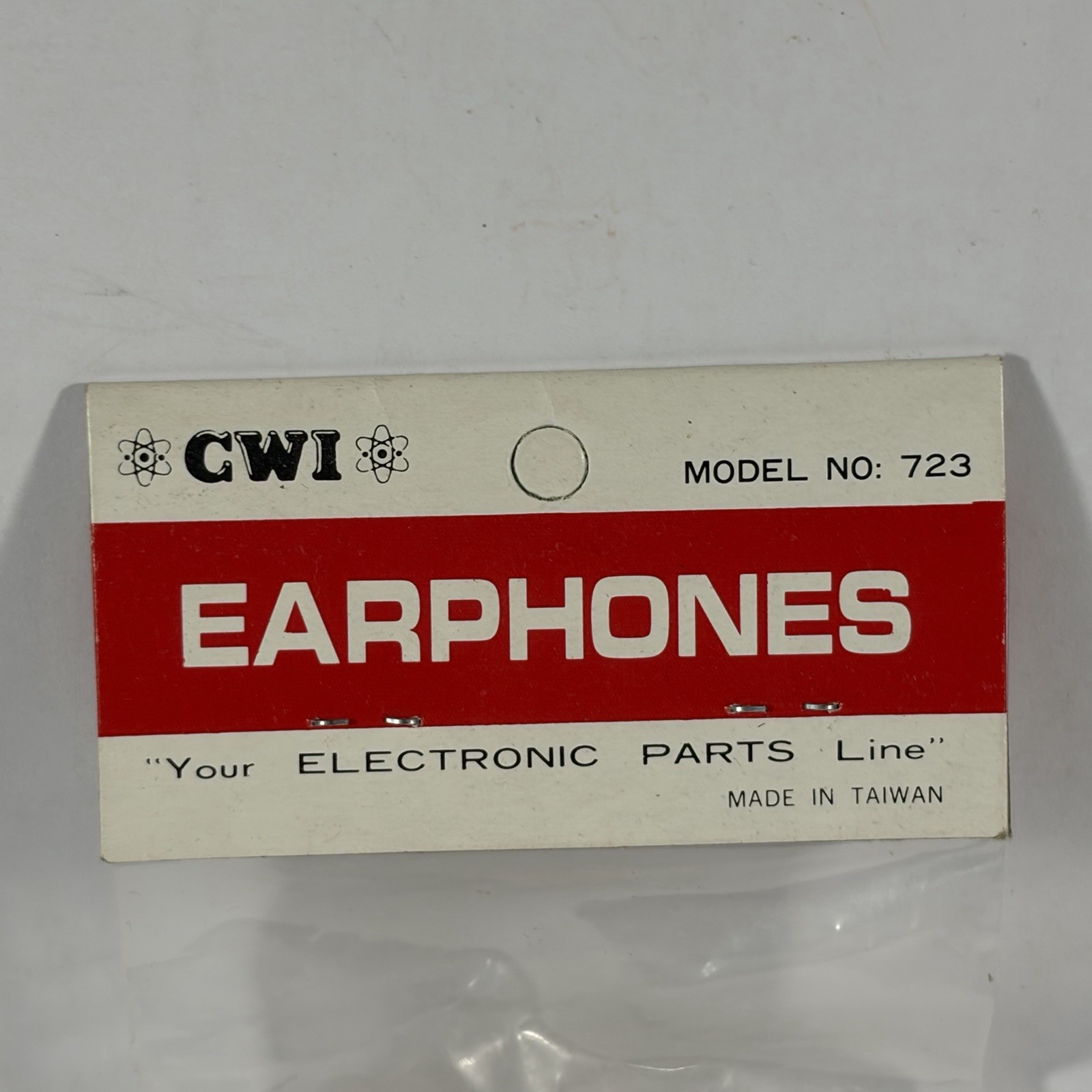 Vintage Mono Earphone 3.5mm-20 Ft Cord-CWI Model 723-New Old Stock Taiwan