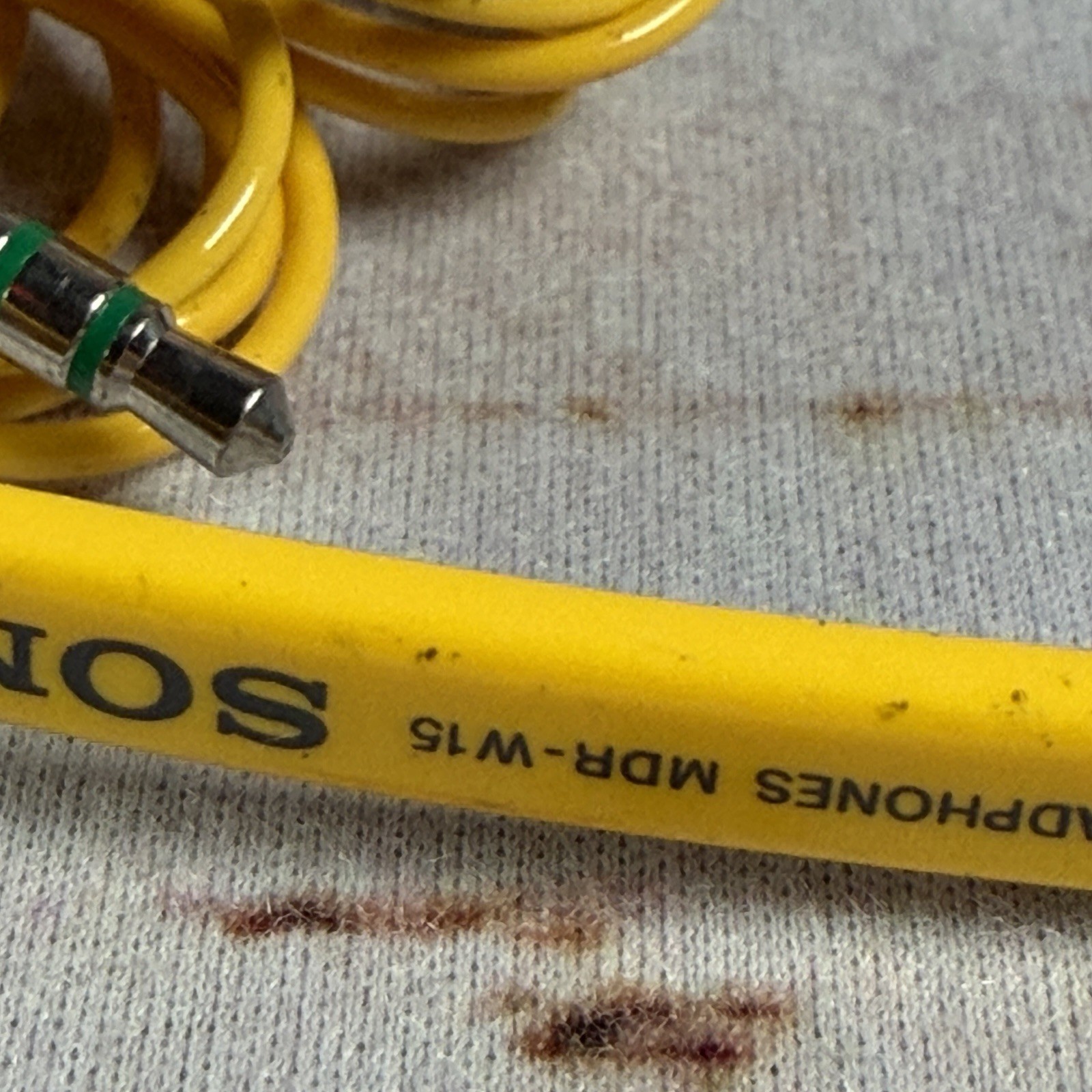 SONY Vintage MDR-A15 Yellow Sports Folding Headphones Walkman 1980s Used