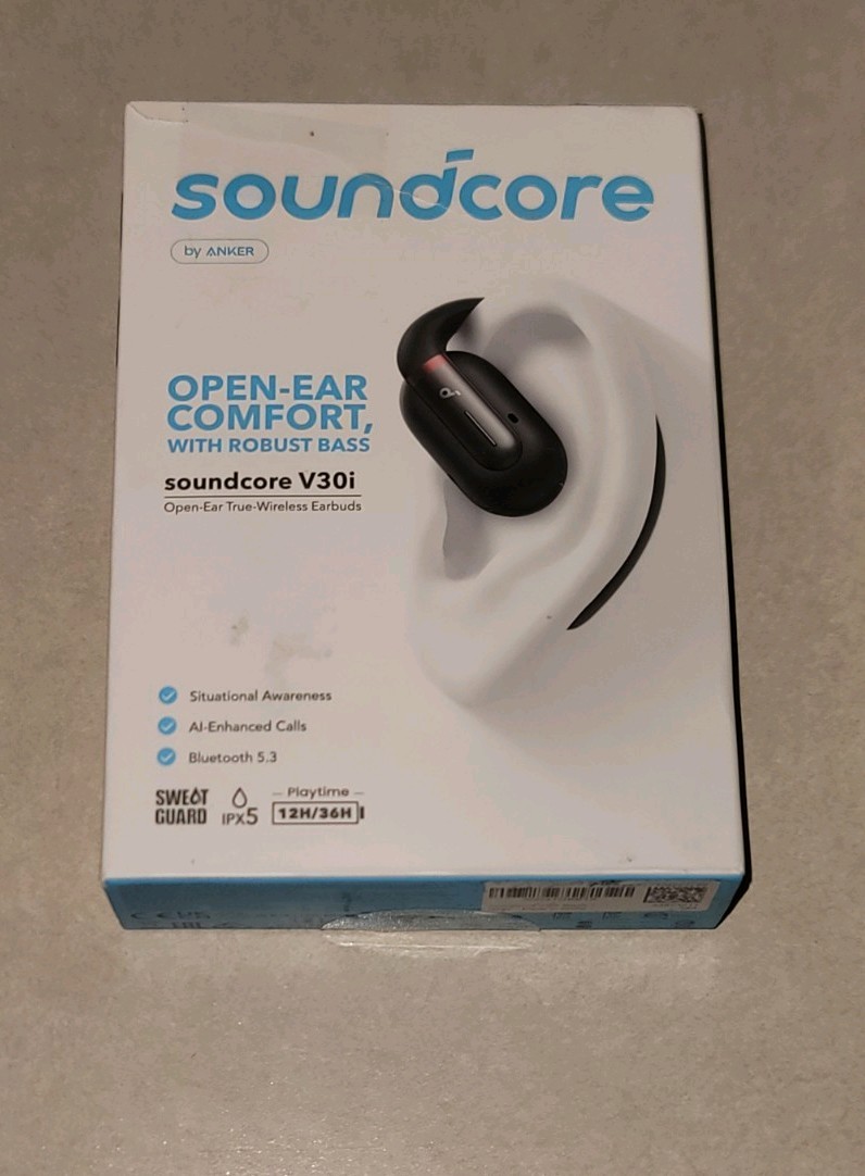 Soundcore V30i Open-Ear Headphones Ergonomic Ear Hooks Sport Earbuds