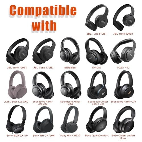 Headphone Headset Case Compatible with Anker Q20i Q30/Sony WH Beige