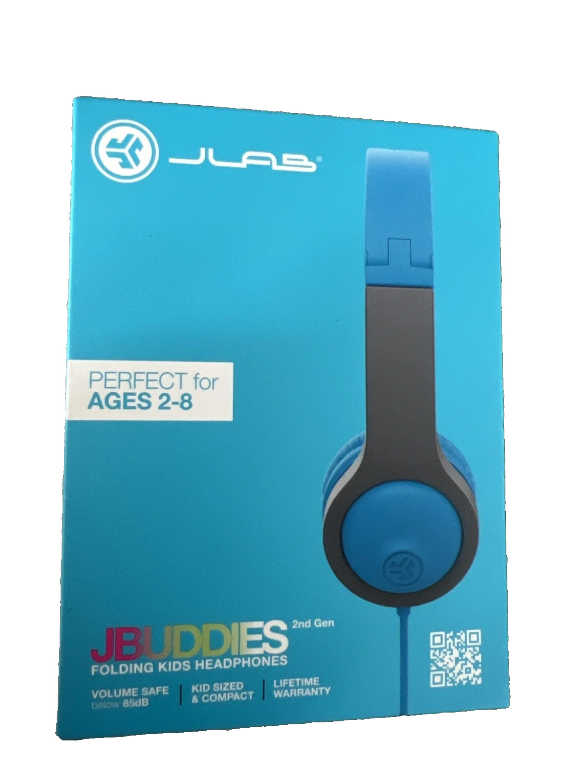 JLab JBuddies Folding Gen 2 Kids Wired Headphones – Blue/Gray NEW SEALED !!!