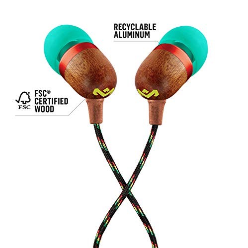 House of Marley Smile Jamaica Wired: Wired Earphones with Microphone, Noise