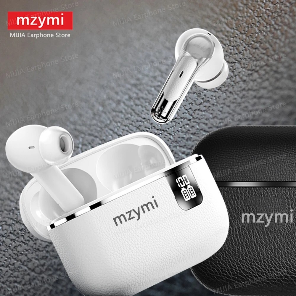 mzymi Y107 TWS Headset ENC Noise Cancelling Bluetooth5.3 Wireless LED Earbuds