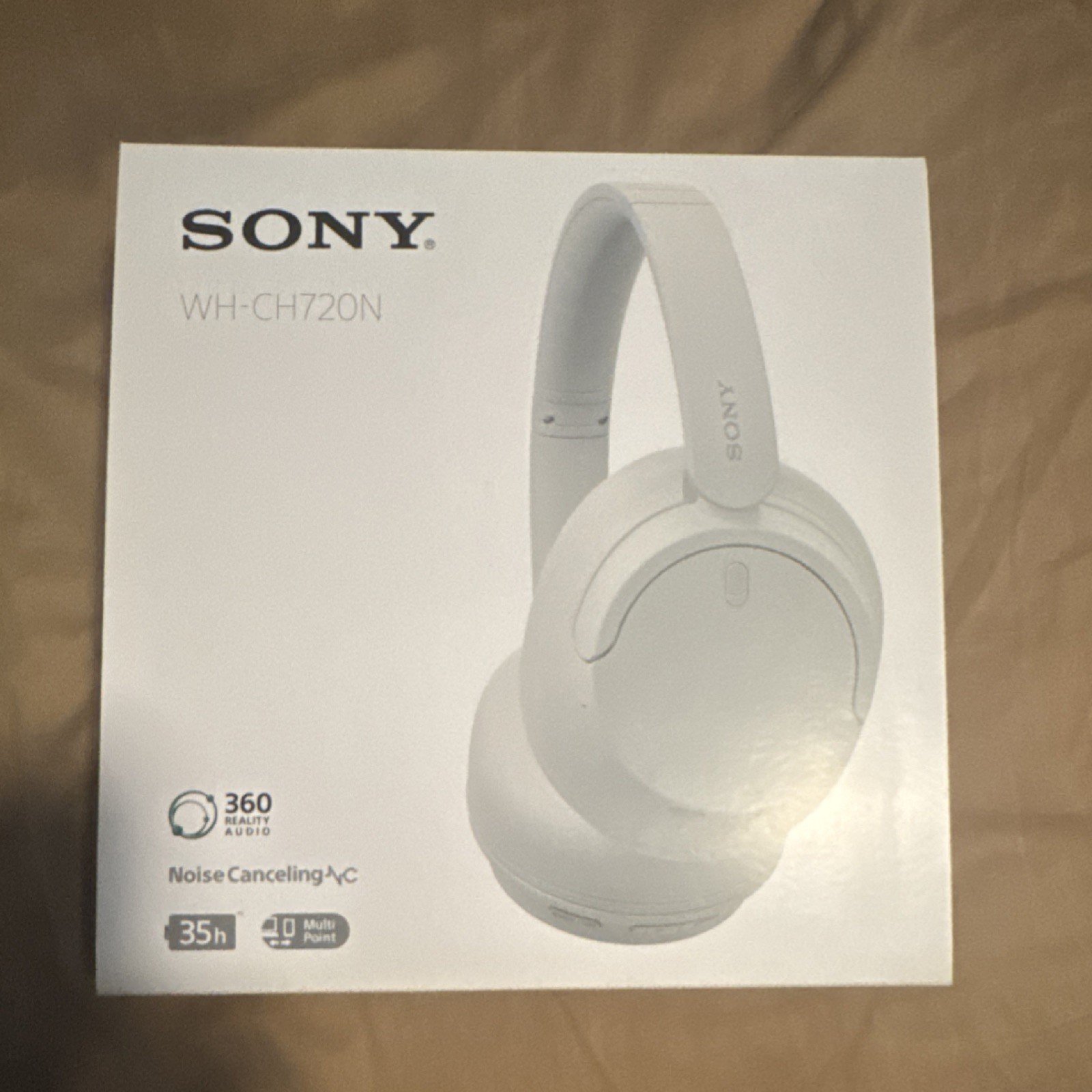 Sony WH-CH720N Noise Cancelling Headband Headphones White Multi-Point Over-Ear