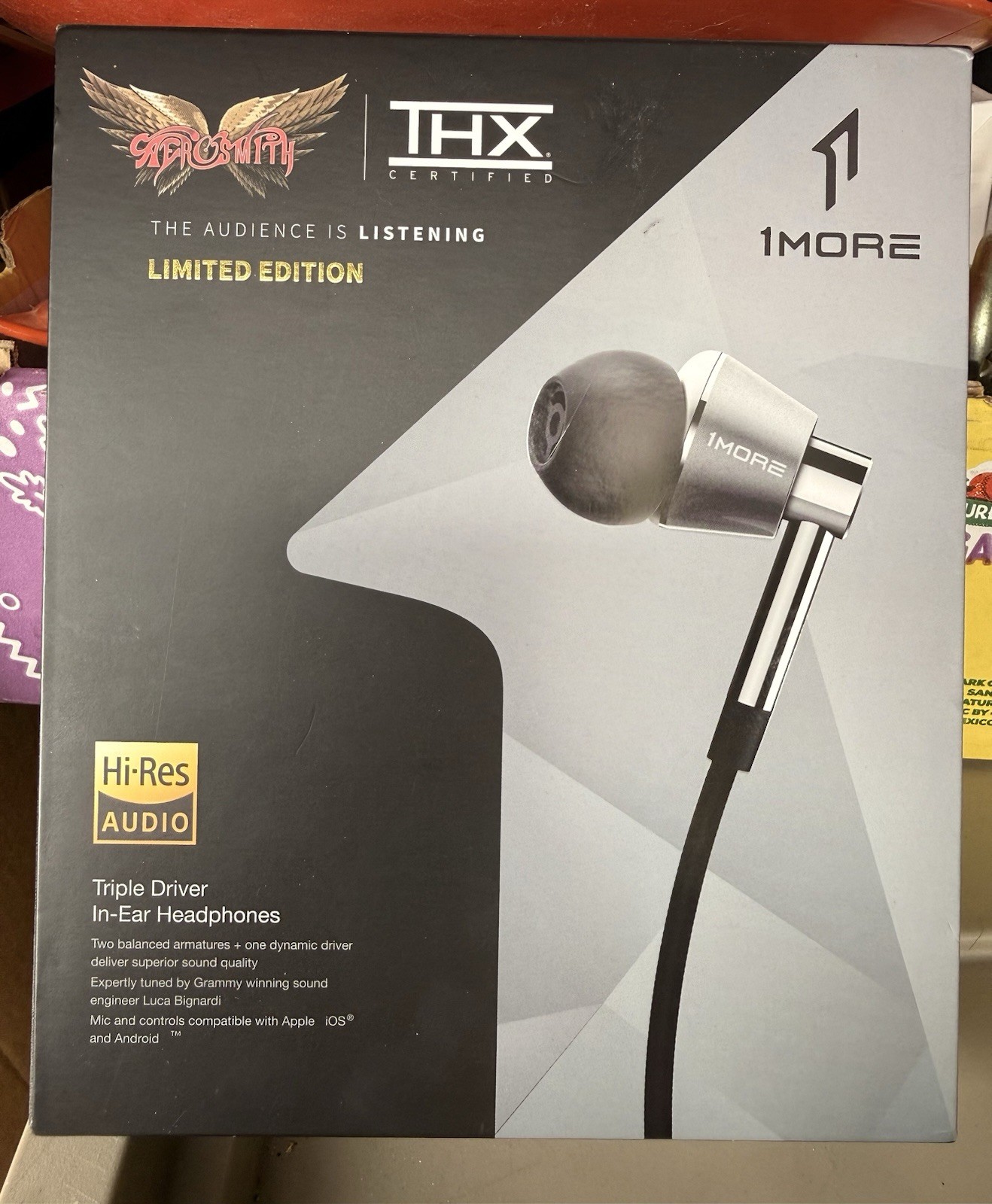 1MORE Aerosmith THX Triple Driver In-Ear Headphones, Hi-Res Audio, 3.5mm