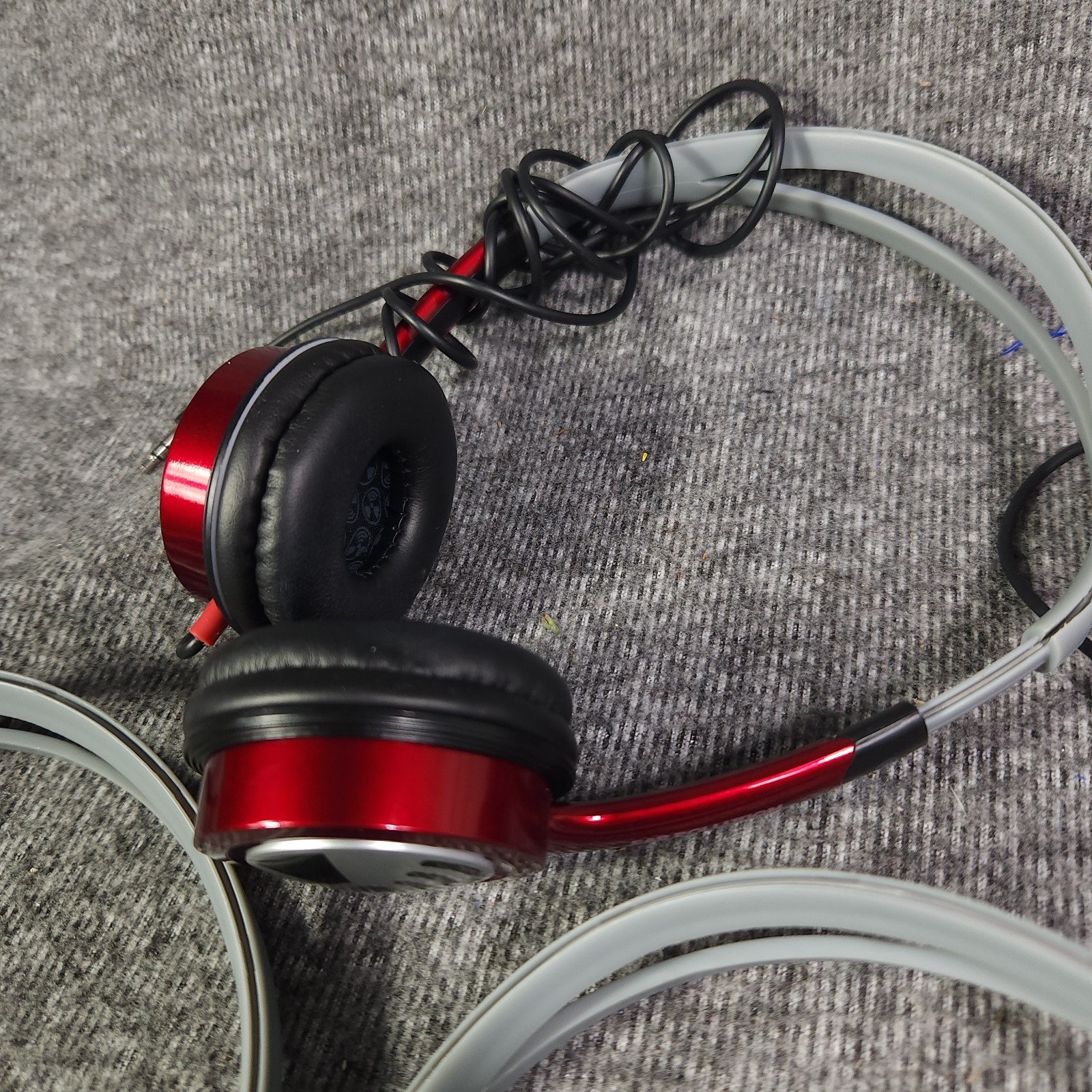 Lot Of 5 iFrogz EarPollution Toxix On-Ear Headphones Red 3.5mm Jack Working