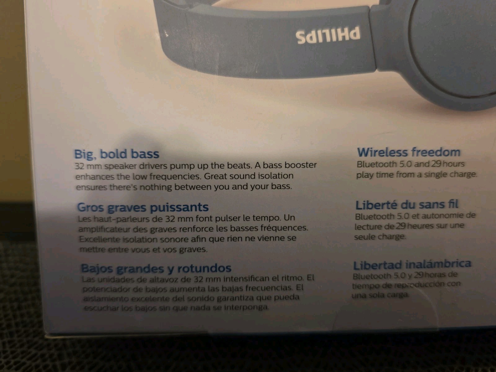 Philips Headphones 4000 Series, Wireless On-ear Headphones, TAH4205, New