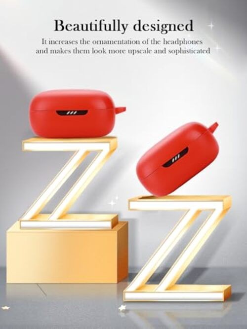 Case for JBL Live Pro 2 – True Wireless Noise Cancelling Earbuds,Soft Red
