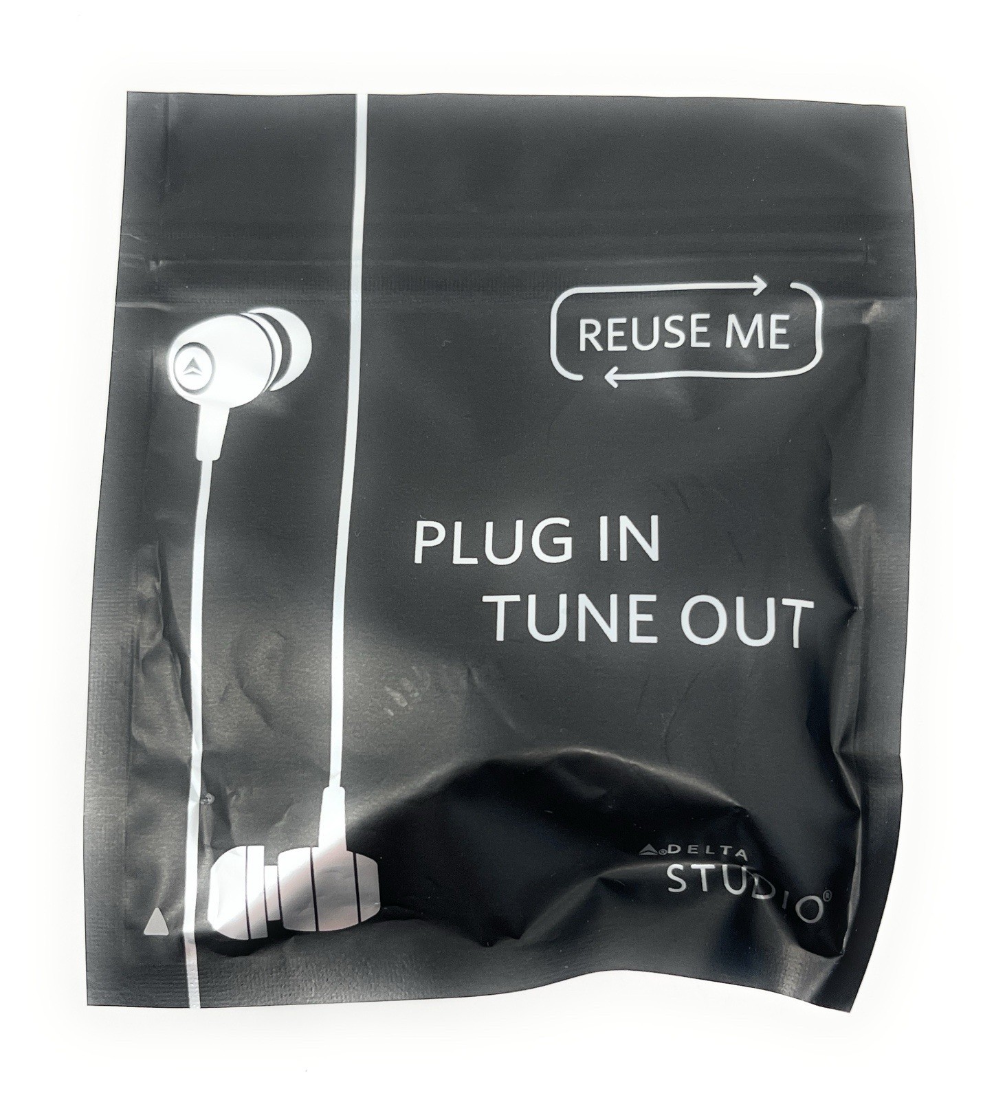 10 Pair New Delta Airlines Studio 3.5mm Wired Earbuds In-Ear Headphones Sealed