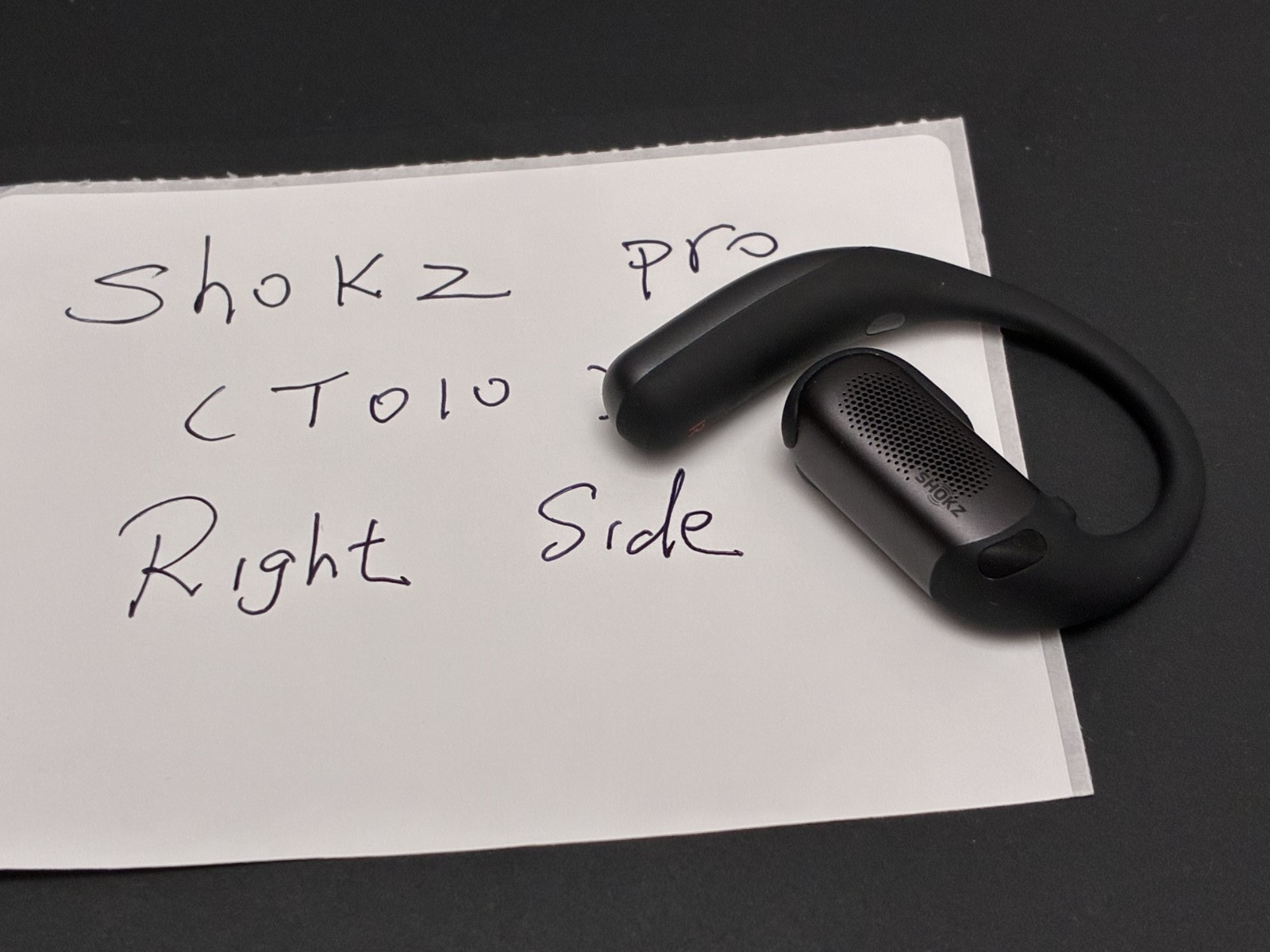 Shokz – OpenFit Pro (T010) -True Wireless Earbuds Black – Right Side