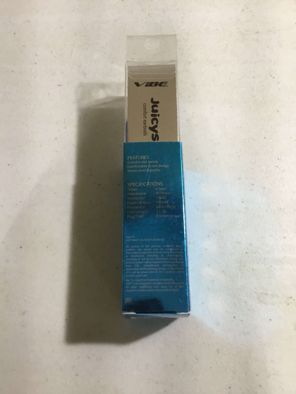 Blue Juicys Vibe Comfort Earbuds Cherry Stereo Wired Headphones NEW