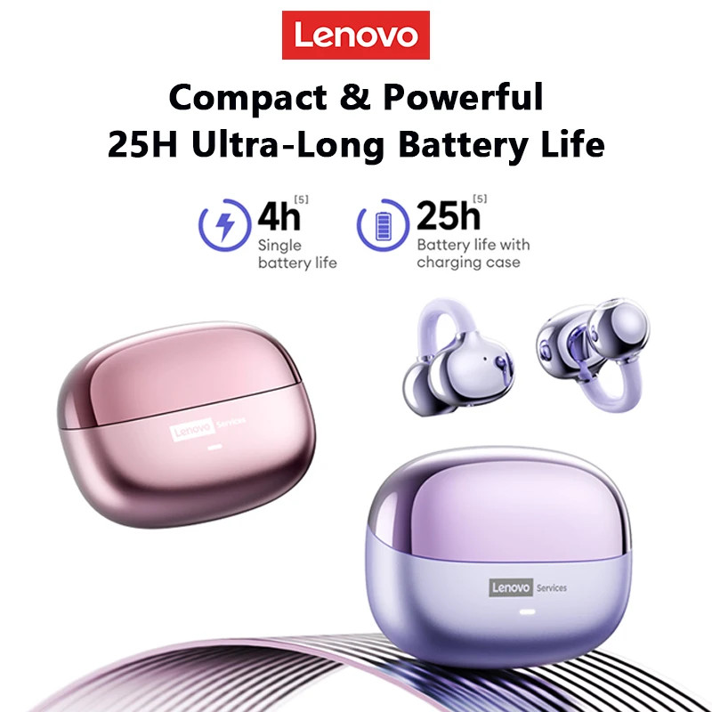 Lenovo LE302 Wireless Bluetooth 6.0 Headset Long Battery Life Sports Ear…