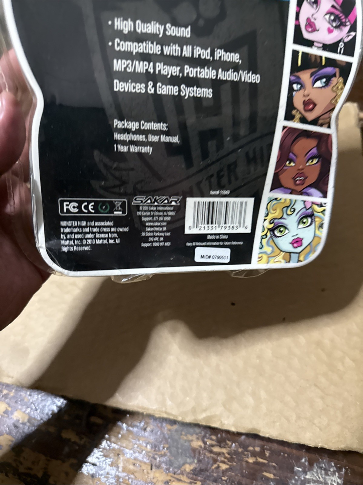 2011 Sakar Monster High Voltageous Headphones NOS (READ)