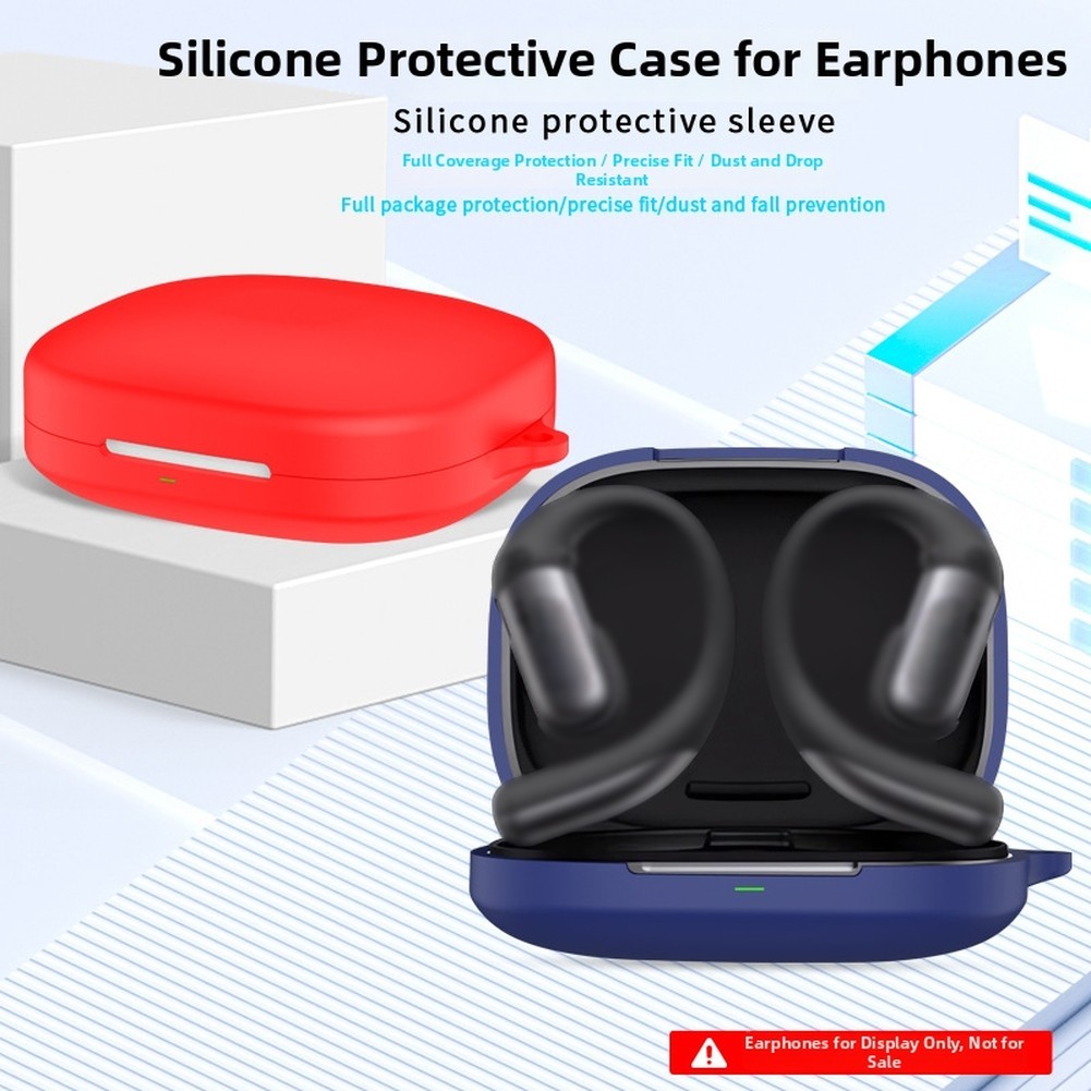 For Shokz OpenFit Pro Earphones Silicone Protective Case with Charging Cutouts