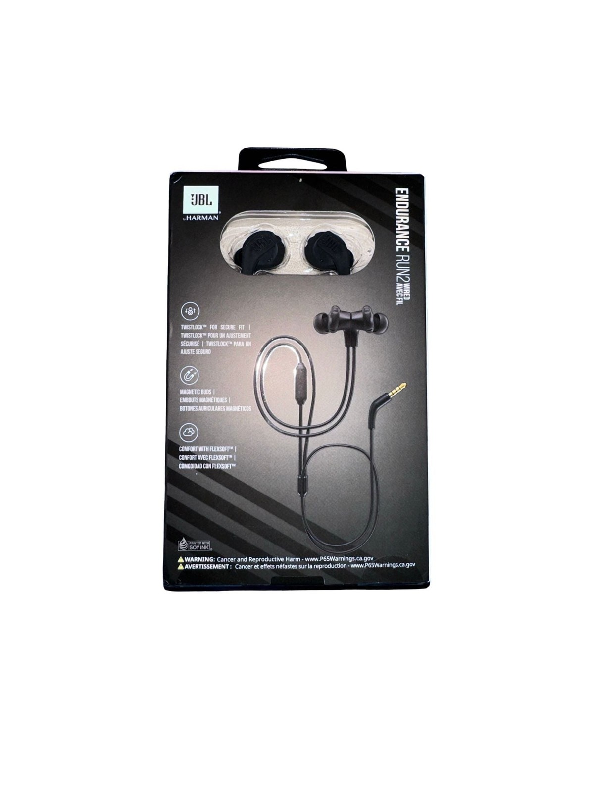 JBL Endurance Run 2 Wired In-Ear Sports Headphones with Pure Bass Sound/Waterpro