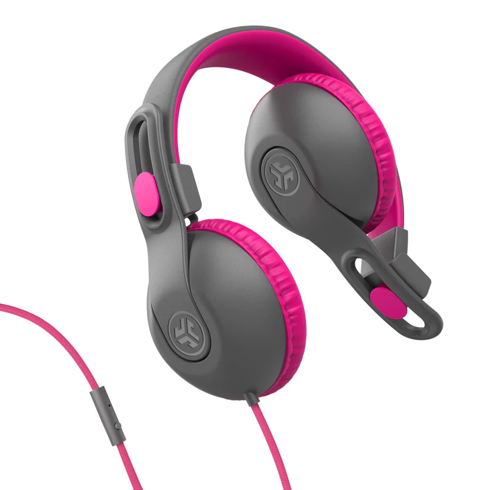 JLab JBuddies Studio 2 Kids On-Ear PINK Kids Wired Headphones w/ Mic NEW !!!