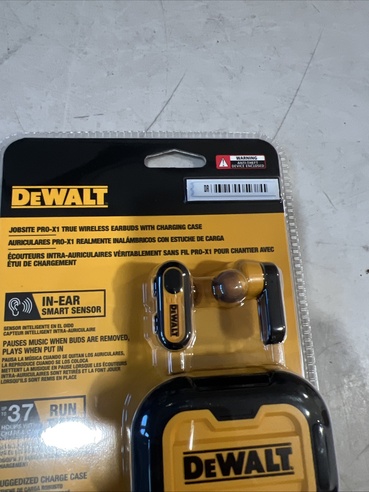 DEWALT DXMA1902092 Pro-X1 Jobsite Bluetooth Earbuds – Black/Yellow NEW
