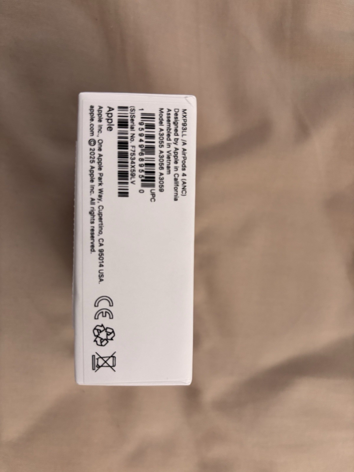 Apple AirPods 4 ANC Wireless Bluetooth Earbuds, White, Charging Case, In-Ear
