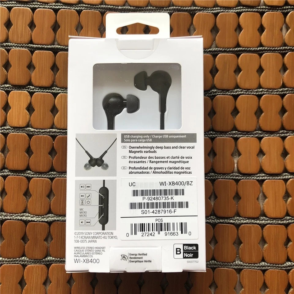 Sony WI-XB400 Headset/Headphones Wireless Extra Bass in-Ear Headphones – Black