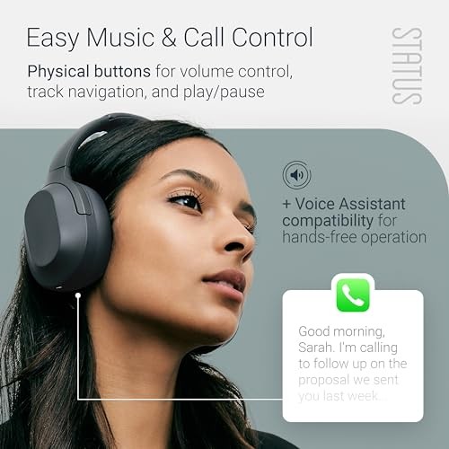 STATUS Core ANC Audio Wireless Headphones Bluetooth Cave Black STA-2001