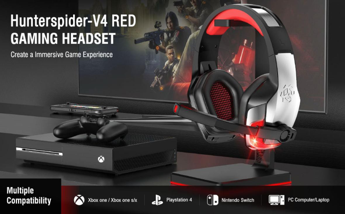 Hunterspider Pro Gaming Headset V-4
