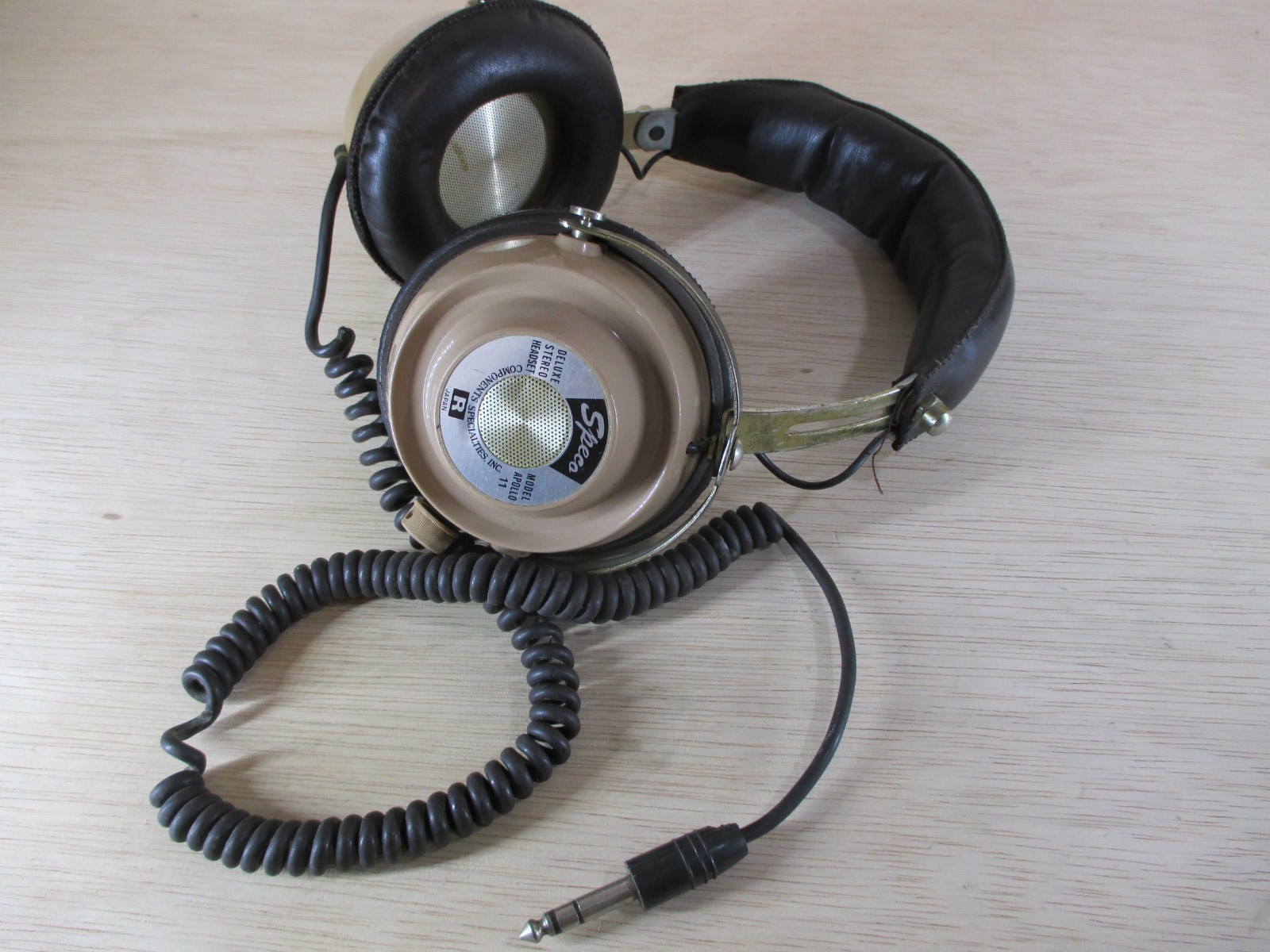 RARE Vintage Speco Model Apollo 11 stereo headphones Works.