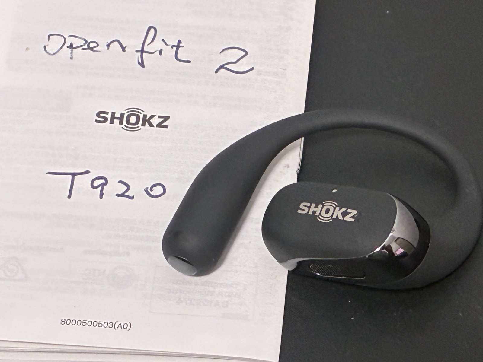 Original Shokz OpenFit 2 Open-Ear Right Side Only – Black (T920)