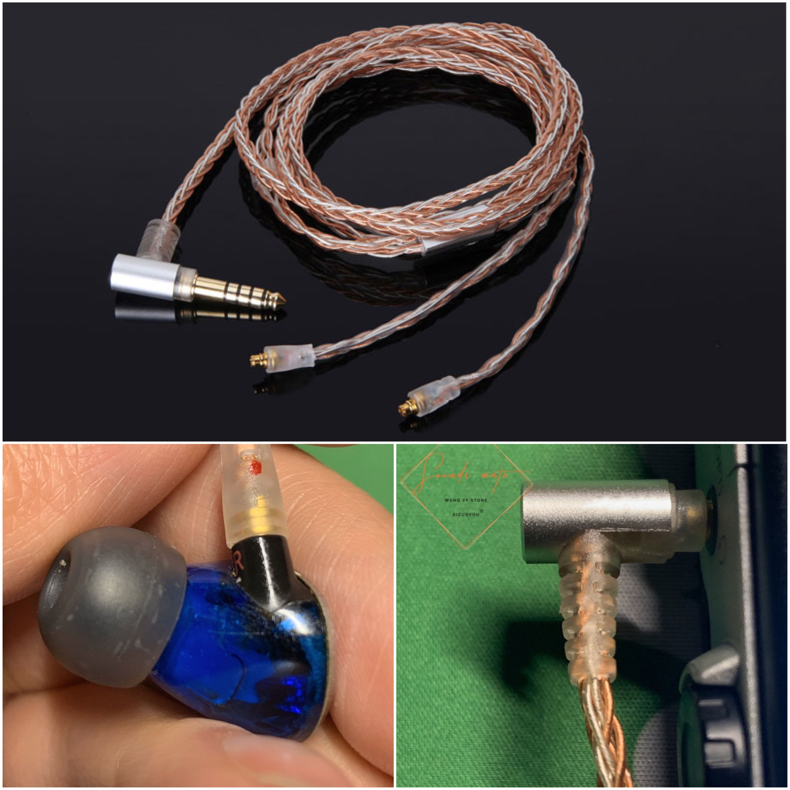 MMXC Audio Cable Balanced For Dunu Dk-3001 Falcon-C Headphone 8-Core Braid