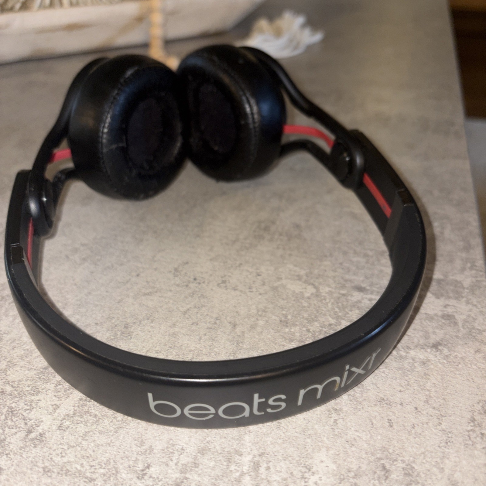 Beats Mixr by Dr. Dre Monster Ed Headphone Black/Red Tested No Original Cord G6