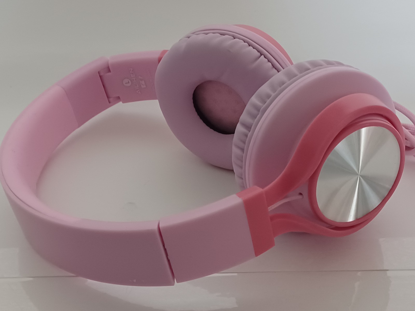 AILIHEN C8 USB-C Headphones Wired – On-Ear Corded Headset with Microphone -PINK