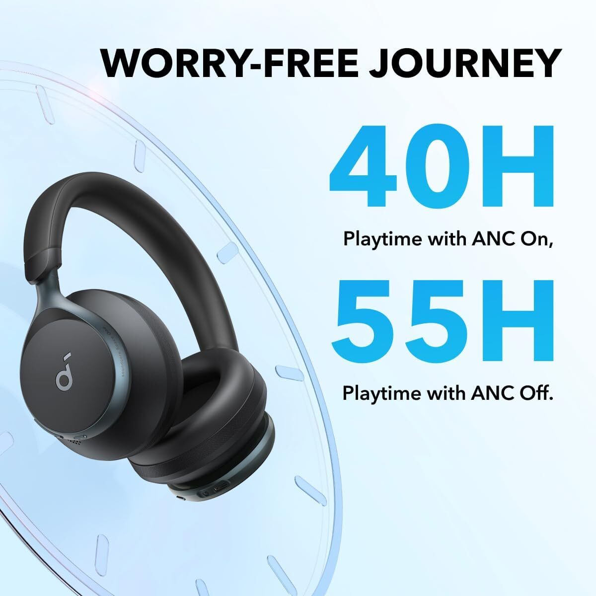Soundcore Space One Wireless Headphones 2X Stronger Voice Reduction 40H ANC Play