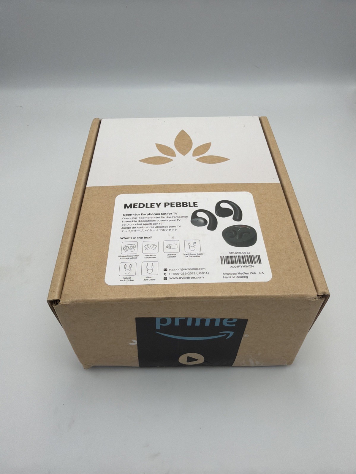 Avantree Medley Pebble – Wireless Earbuds for TV Listening, Clear Voice Black
