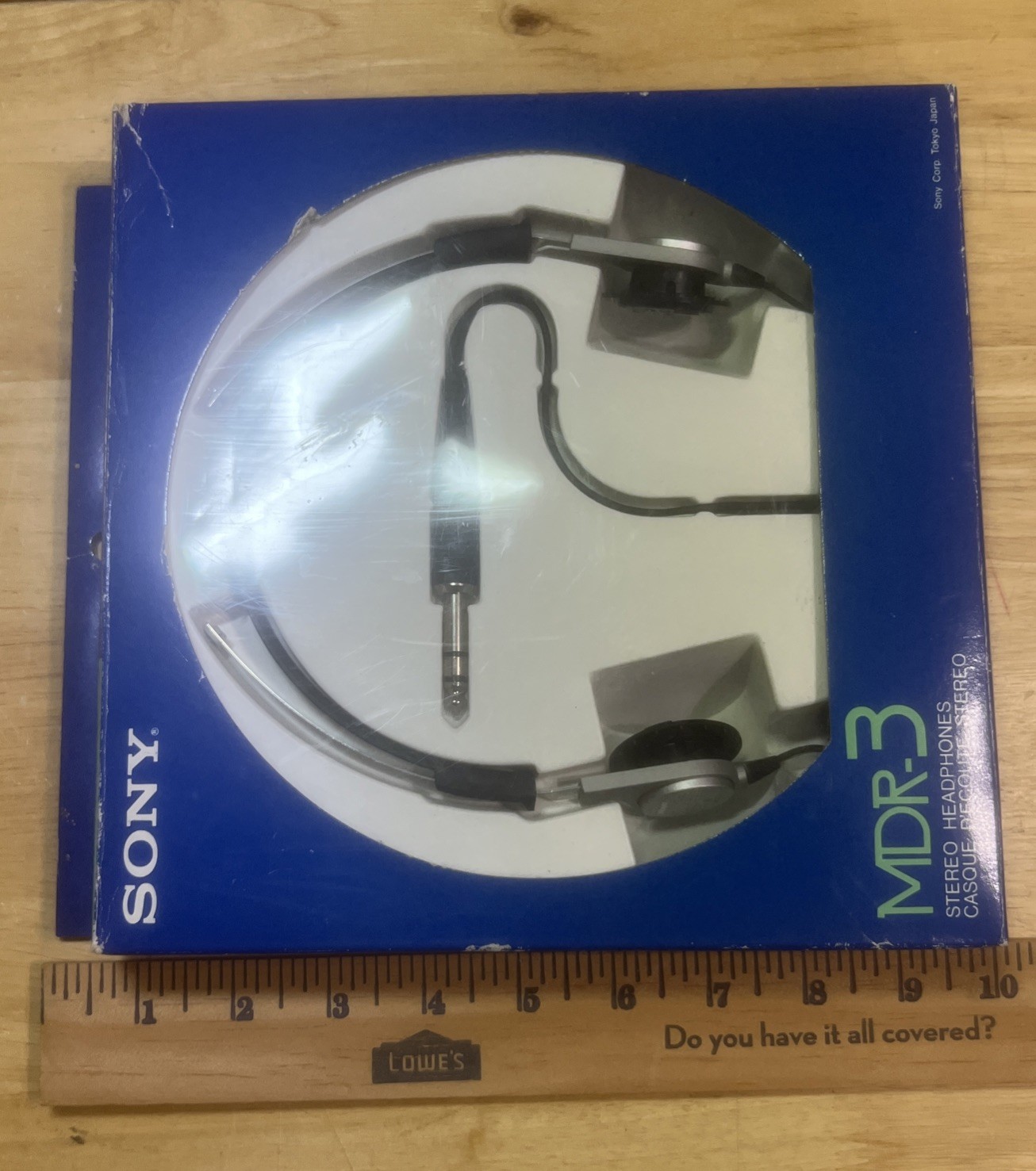 Vintage 1980s NOS SONY MDR-3 STERIO HEADPHONES -TESTED WORK -ORIGINAL PACKAGING