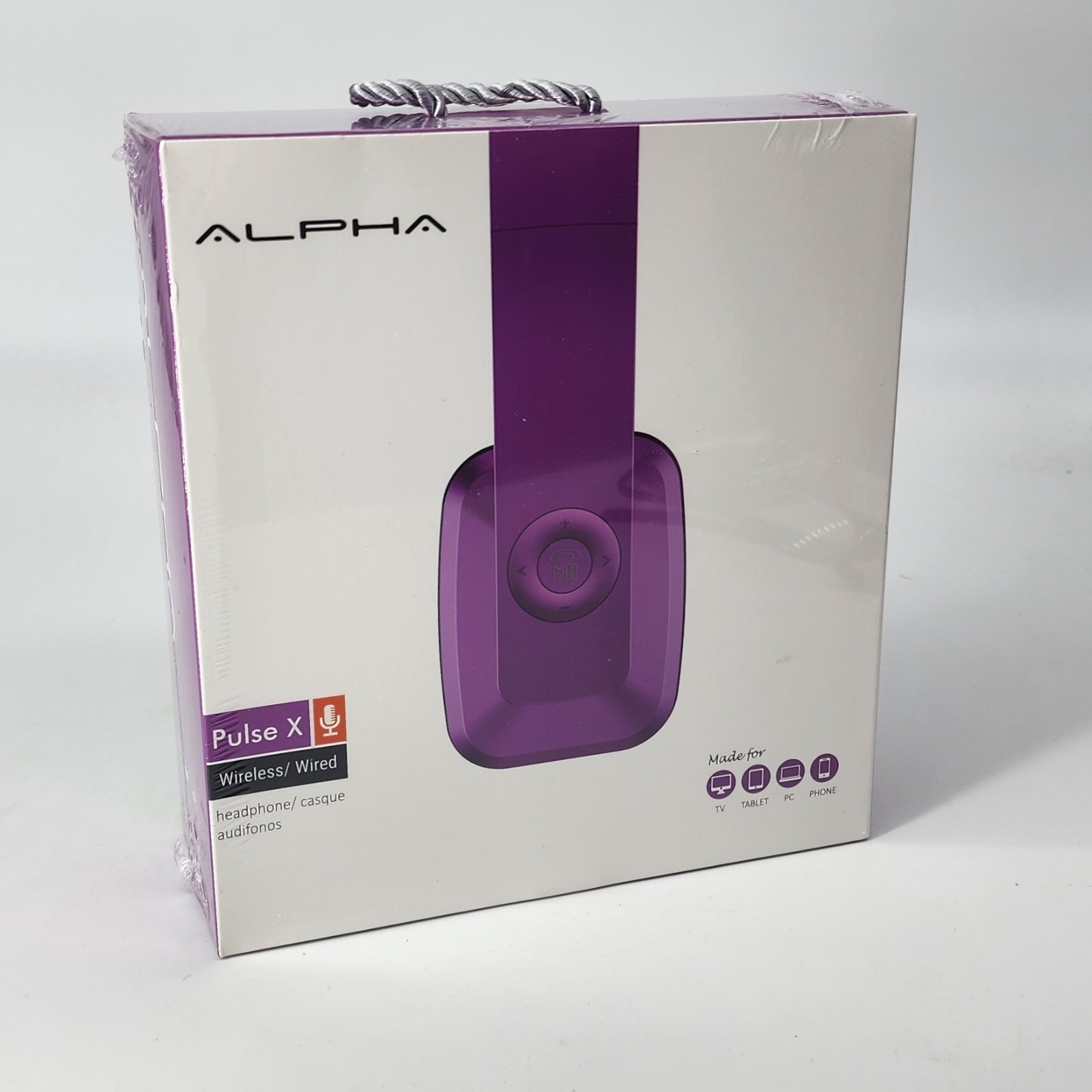 Headphones Alpha Pulse X Wireless/Wired Purple Foldable – BLUETOOTH – Brand New