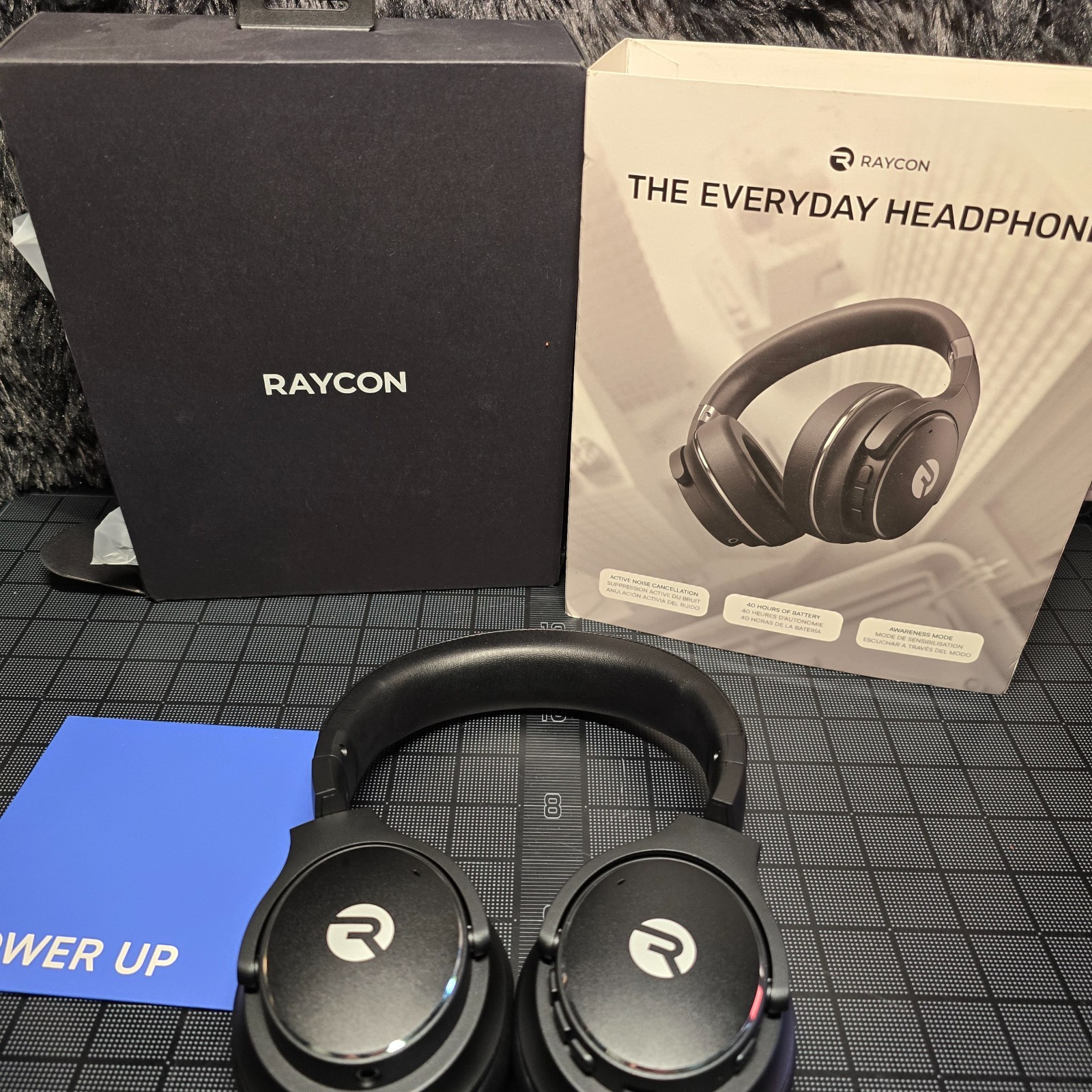 Raycon Everyday Wireless Headphones Active Noise Canceling Black