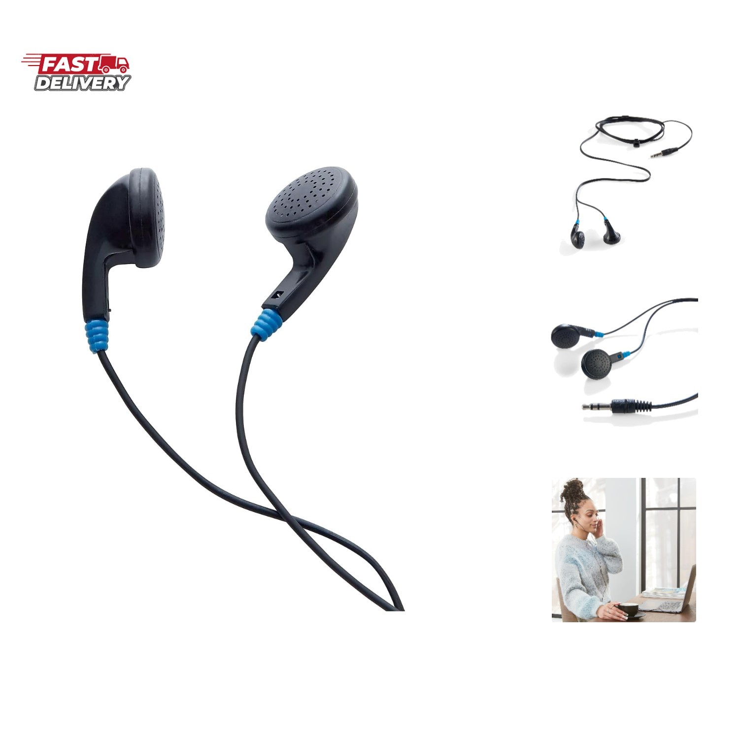 Stereo Earphones – 3.5mm – No Microphone, Black 99711