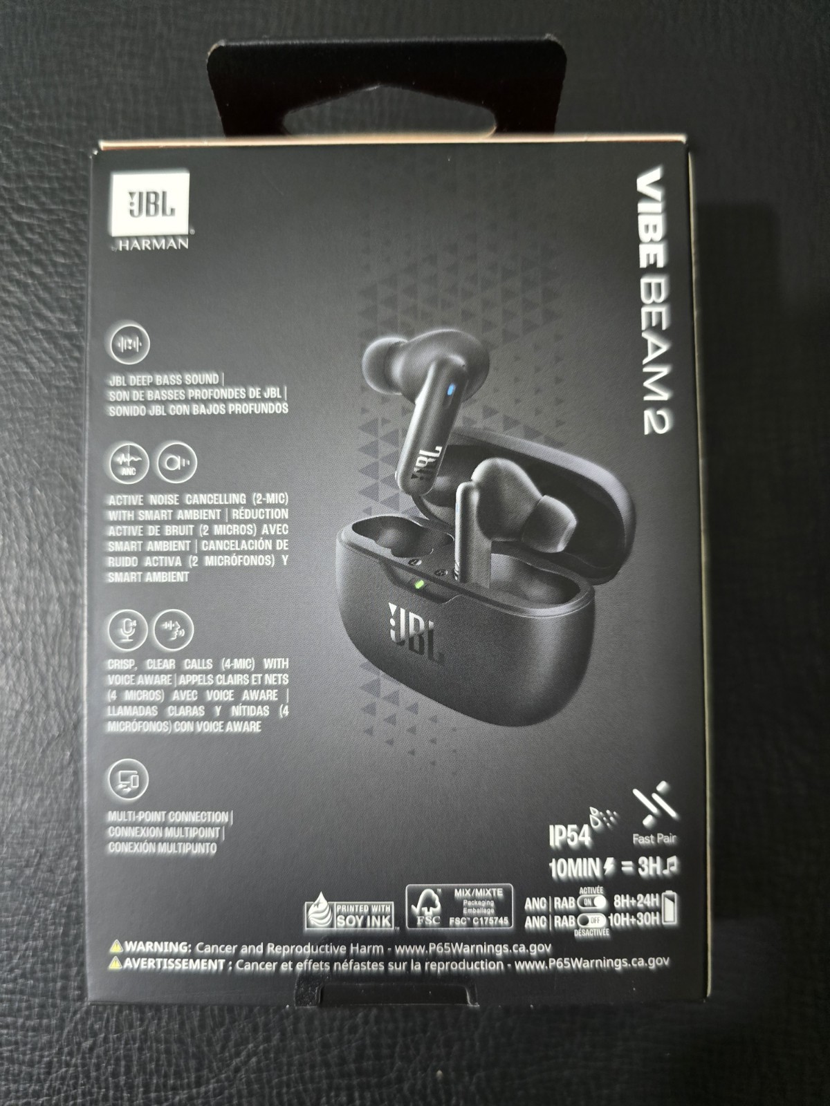 JBL Vibe Beam True Wireless Bluetooth Earbuds – Black